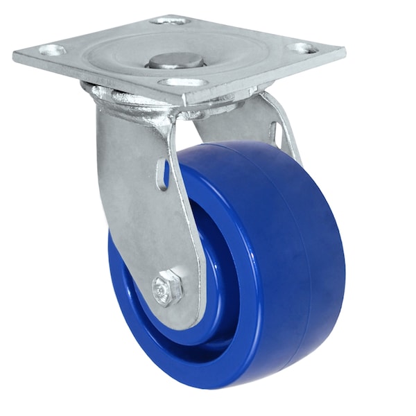 5"x2" Solid Polyurethane Wheel, Swivel Caster, 1,000 lbs capacity